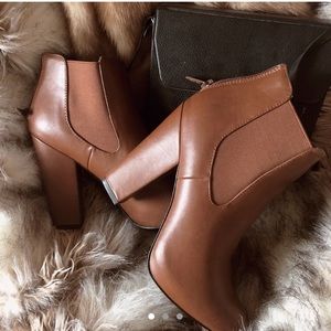 Auburn Pointed Toe High Heel Booties